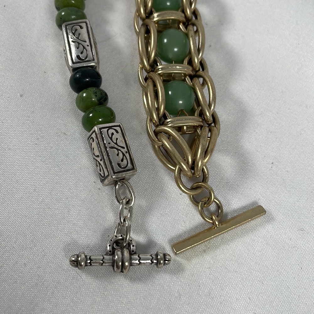 Soft greens bracelets- lot of 2